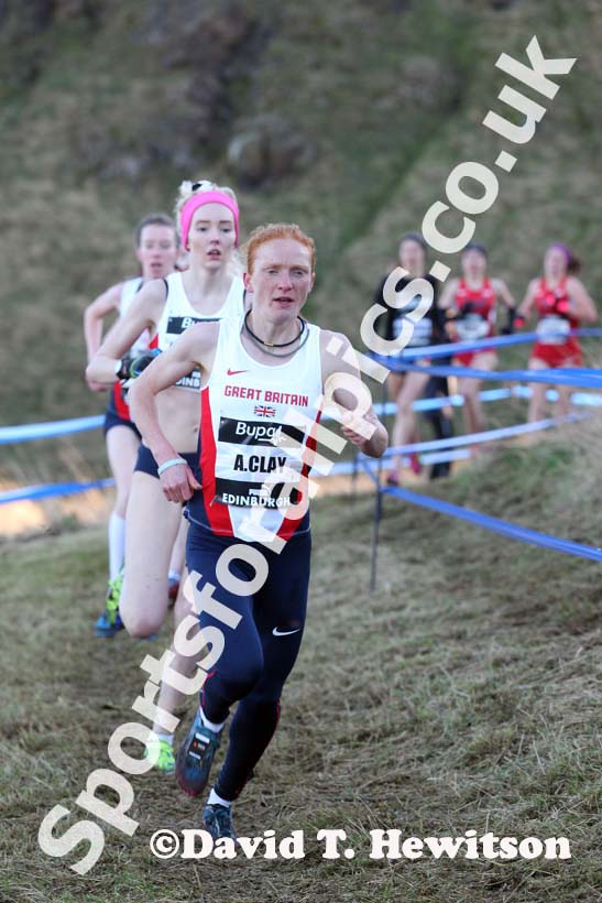 Alex Clay finished 3rd in the junior womens 4k BUPA Great Edinburgh Cross Country. Photo: David T. Hewitson/Sports for All Pics